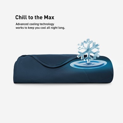 Navy Queen Size Dual-Sided Cooling Blanket
