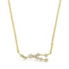 SHINE by Sterling Forever Delicate CZ Constellation Pendant Necklace Gold Taurus - 3 of 4
