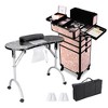 Byootique Folding Manicure Nail Table 4in1 Rolling Makeup Train Case - 3 of 4