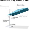 PURPLE LEAF Patio Umbrella White Cantilever Offset Umbrella Square Outdoor Umbrella with 360-degree Rotation for Garden Deck Pool - 3 of 4