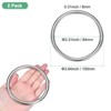 Unique Bargains Dream Catcher Stainless Steel Macrame Wreath Floral Round Metal O Rings 2 PCS - 3 of 4