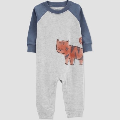 Carter's Just One You® Baby Boys' Tiger Jumpsuit - Gray 3M