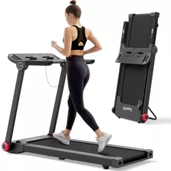 SuperFit 3.75HP Folding Treadmill Electric Running Machine W/Bluetooth APP Self-standing