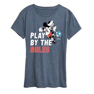 Women's - Disney - Play By The Rules Soccer Short Sleeve Graphic T-Shirt - 1 of 4