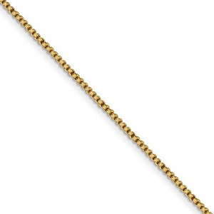 Black Bow Jewelry 1.5mm 14k Yellow Gold Hollow Round Box Chain Necklace - 1 of 4