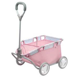 JC Toys Berenguer Boutique Playtime Deluxe Folding Pull along Pink For Dolls - 1 of 4