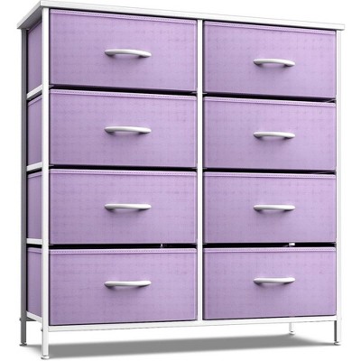 Sorbus 8 Drawers Dresser- Storage Unit with Steel Frame, Wood Top, Fabric Bins - for Bedroom, Closet, Office and more