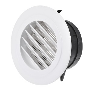 Unique Bargains Bathroom Office Screen Grille Cover Slanted Louver Round Air Vent - 1 of 4