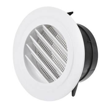 Unique Bargains Bathroom Office Screen Grille Cover Slanted Louver Round Air Vent