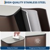 Stainless Steel Kitchen Trash Can with Soft-Close Lid, Rectangular Step-on Garbage Can with Matte Fingerprint-Resistant Finish - 4 of 4