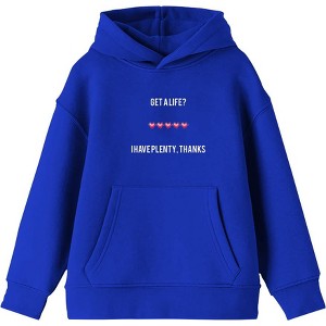 Gamer Get a Life  Youth Long Sleeve Hoodie - 1 of 2