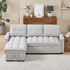 78.75" Convertible L-Shaped Sleeper Sectional Sofa with Pull-Out Sofa Bed, USB & Type-C Charging Ports, Reversible Storage Chaise - 4 of 4