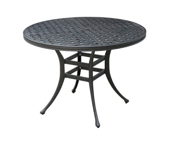 Gamilt Patio Round Bistro Table in Black - Furniture of America