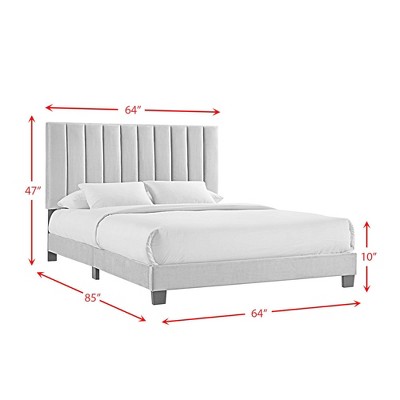 Emerald Green Upholstered Queen Platform Bed with Nightstands