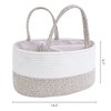 REGALWOVEN Handcrafted Odorless Cotton Rope Storage Basket with Handles and Divider 2 Pcs - 2 of 4