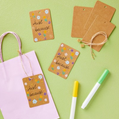 Large Brown Kraft Paper Gift Tags with Jute Strings, 2 x 4 Inches, Pack of 200