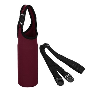 Unique Bargains Neoprene Insulated Removable Shoulder Straps Water Bottle Sling Bag 2.64"x7.28" - 1 of 4