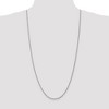 Black Bow Jewelry 2.5mm 14k White Gold Solid Diamond Cut Rope Chain Necklace - 2 of 4