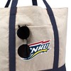 Southern New Hampshire University Primary Logo Canvas Tote Bag With External Pocket, Reusable Shoulder Bag for Shopping, School, Beach, Navy - 2 of 4