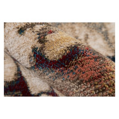 Handmade Blue Abstract Stain-Resistant Synthetic Rug, 2' x 3'