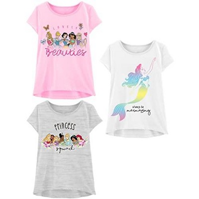 Disney Disney Princess T-shirts (3-pack) Girls Short Sleeve Aurora ...