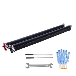 VEVOR Garage Door Torsion Springs, Pair of 0.234 x 2 x 31 in, 16000 Cycles, Electrophoresis Black Coated for Replacement, Garage Door Springs,Black - 1 of 4