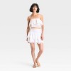 Women's Eyelet Ruffle Mini A-Line Skirt - Universal Thread™ White - 3 of 3