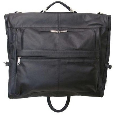 Amerileather Leather Three-suit Garment Bag - Black (#2435-0)