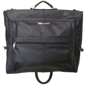 Amerileather Leather Three-suit Garment Bag - Black (#2435-0) - 1 of 4