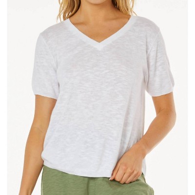 Women's short sleeve v-neck summer sweater - mododoc