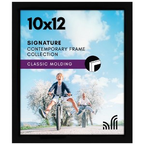Americanflat 10x12 Picture Frame with Shatter-Resistant Glass - Gallery Style Frame with Engineered Wood - Signature Collection - Black - 1 of 4