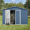 Coolbibila-10Ftx12Ft Storage Sheds, Tool Sheds With Sturdy Aluminum Frames, Metal Sheds With Durable Vents And Customizable Door - image 2 of 4