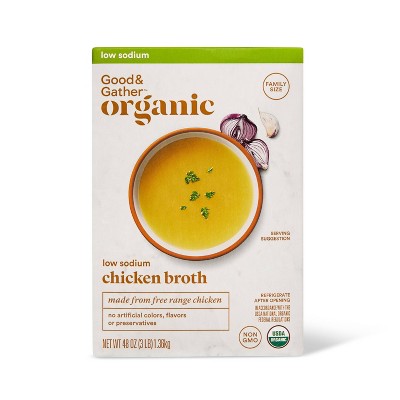 Organic Low Sodium Chicken Broth - 48oz - Good & Gather™