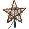 Kurt Adler 10" Light Indoor Rattan Natural Star Christmas Treetopper - 2 of 4
