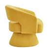 CAVINAS Modern Swivel Barrel Chair with Open Backrest, Upholstered Velvet Accent Chair with 360 Degree Wood Base - 3 of 4