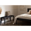 South Shore Hoya Wood Bench Pure Black: Durable Acacia, Polypropylene Weave, 500 lb Capacity - 3 of 4