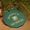 University of San Francisco Dons Logo Porcelain Scalloped Holiday Christmas Tree Ornament - 4 of 4