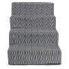 Precious Tails Herringbone High Density Foam 4-Step Pet Stairs - Black - 3 of 4
