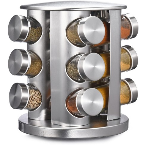 Vdomus Rotating Spice Organizer Rack Sets - Silver : Target