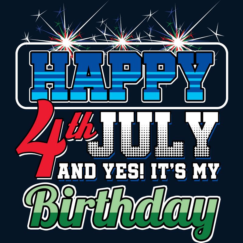 Men's Design By Humans July 4th Yes It's My Birthday By TomGiant Tank Top, 2 of 3