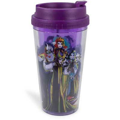 Silver Buffalo Disney Villains "Bad Vibes Only" Double-Walled Plastic Tumbler | Holds 16 Ounces