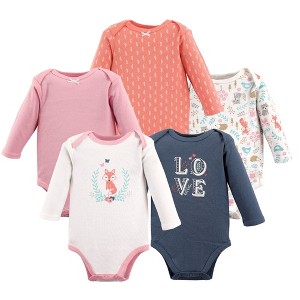 Luvable Friends Hudson Baby Long-Sleeve Bodysuits 5pk - 1 of 1