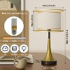 Mid-century Vintage Nightstand Table Lamp 3 Colors Desk Lamp Gold Accents Base - 2 of 4