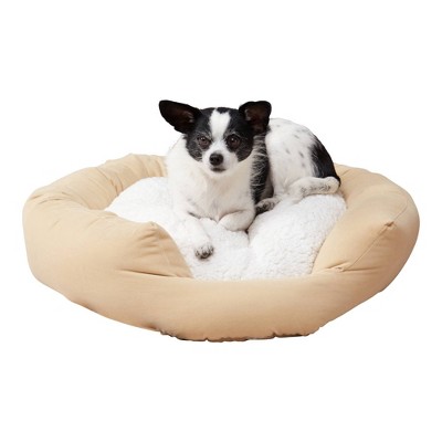 Sam's Pets Square Brown Bolster Dog Bed (Medium) in the Pet Beds