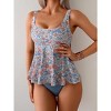 Eomenie Tankini Swimsuits for Women Tummy Control Two Piece Bathing Suit Cutout Back Swim Suit with Bottom - 2 of 3
