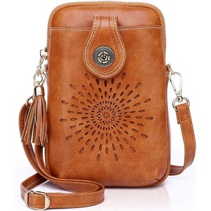 FATMOON Small Crossbody Bags for Women, Lightweight Vegan Leather Cell Phone Purse, Cute Purses with Tassels - 1 of 4
