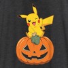 Women's Pokemon Halloween Jack-O'-Lantern Pikachu Racerback Tank Top - 2 of 4