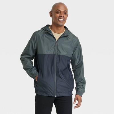 Men's Big & Tall Ripstop Rain Jacket - Goodfellow & Co™ Blue 2xlt : Target