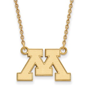 Black Bow Jewelry 14k Yellow Gold Minnesota Golden Gophers NCAA Necklace 18 Inch - 1 of 4