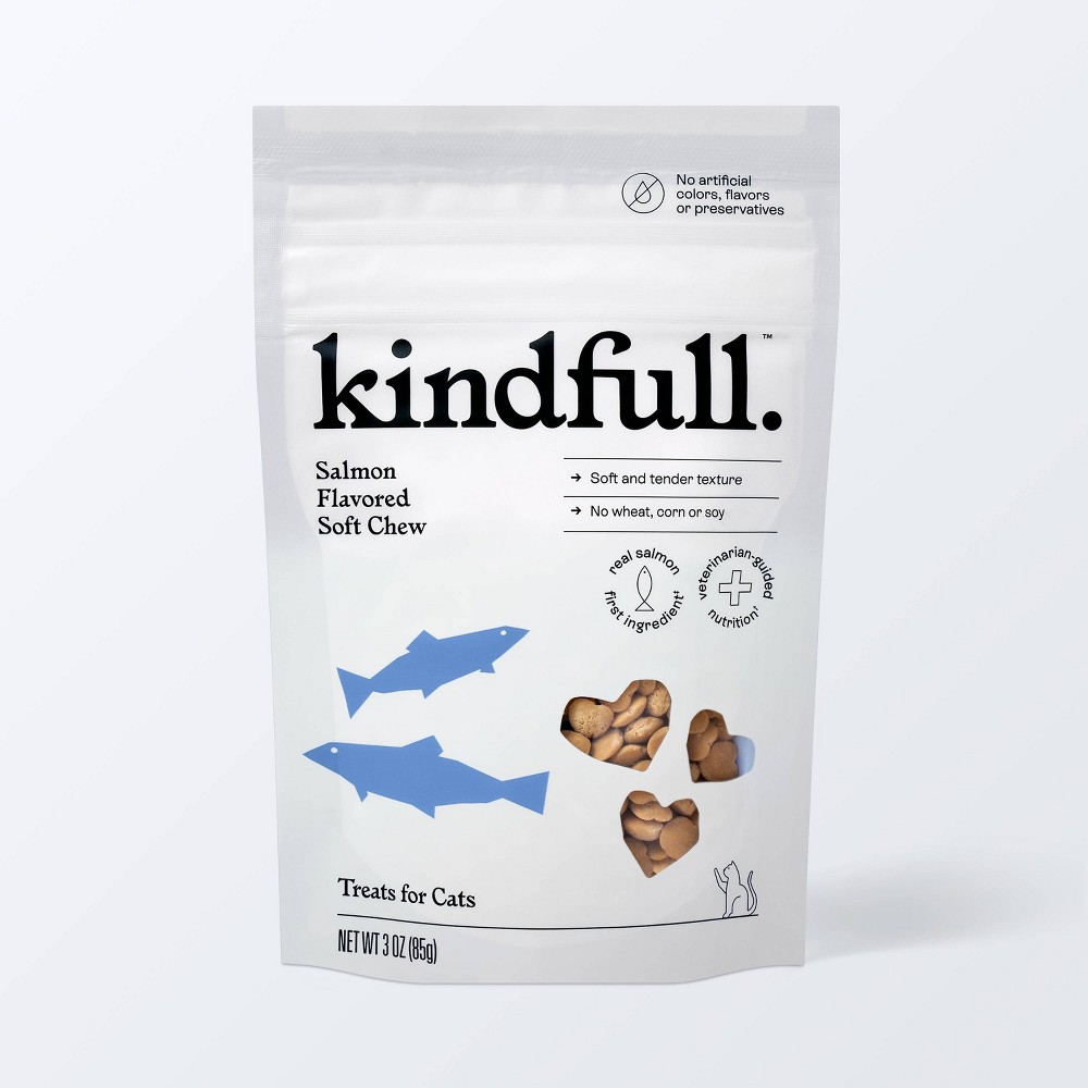 Soft Seafood Salmon Flavor Cat Treat - 3oz - Kindfull™